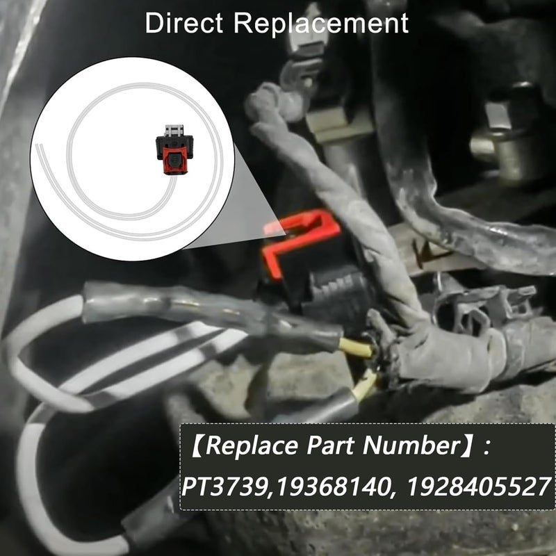 Micarun 4 Pcs 2 Wires Equipment Fuel Injector Repair Wiring Harness Pigtail Plug Fit for 2017-2024 Chevy/GMC 6.6L Duramax L5P Replaced OE# 19368140 / PT3739 - Image 3